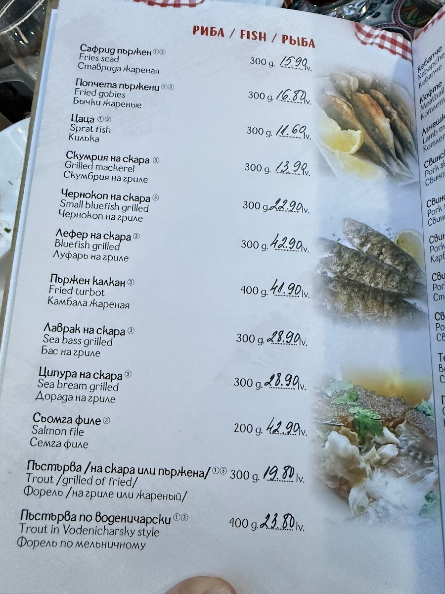 Menu Mehana Vodenitsata Kranevo-1