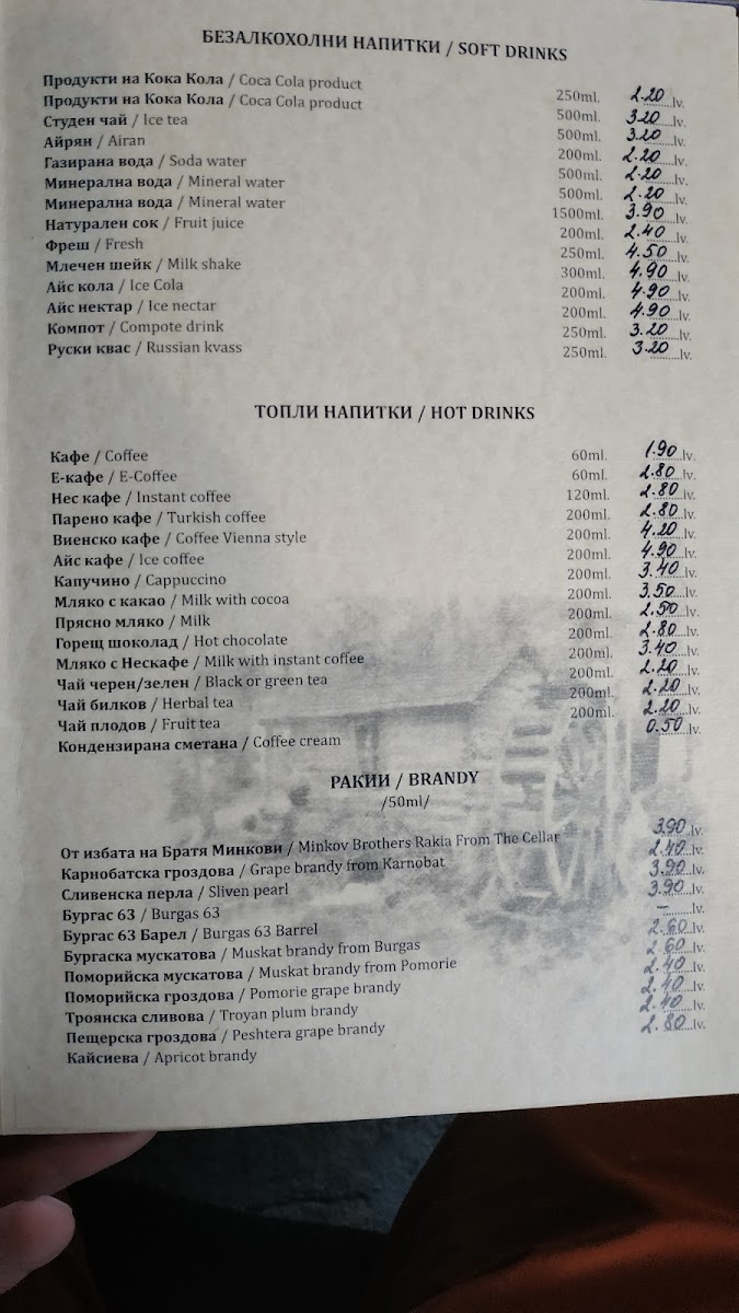 Menu Mehana Vodenitsata Kranevo-10
