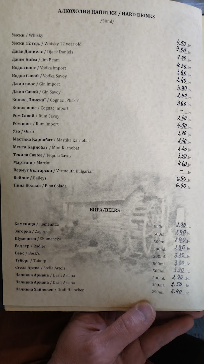 Menu Mehana Vodenitsata Kranevo-9